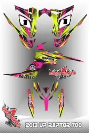 Graphics Kit for YAMAHA RAPTOR 700 (2013-2023) 700R CUSTOM Decal KIT CROWE