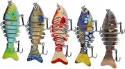 Garende 5 Pieces of Bionic Fishing Lures with Hooks for Freshwater Bass