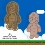 Mario Cookie Cutter and Embosser - 10.9cm x 6cm