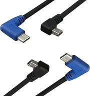 tunghey 2Pcs Mini USB to USB C Cable, USB C to Mini USB Cable, Right Angled USB 3.1 Type C Male to Mini USB Male Converter Cable Cord for Digital Camera and More Mini USB Devices 30cm
