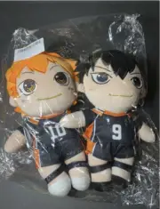Anime Haikyuu Hinata Shoyo Tobio Kageyama Plush Stuffed Doll Toy 10” New Gift
