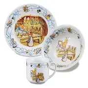 Reutter Porcelain - Eating Set in Case - Beatrix Potter - Peter Rabbit & Family