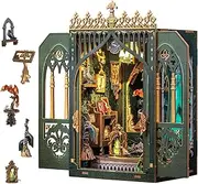 CUTEBEE Book Nook Kit - DIY Miniature House Kit for Beginners, Adults and Teens, Booknook Dollhouse Tiny House Bookshelf Decor 3D Wooden Puzzle Gifts for Family and Friends (The Darkness Herbarium)