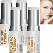 Vicinity Eye Balm, Eye Brightening Balm, Under Eye Balm Stick Hydrating, Turmeric Retinol Eye Stick, Under Eye Cream for Puffiness and Bags Reduces Fine Lines (4Pcs)
