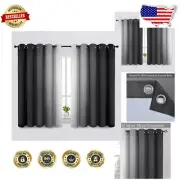 Chic Ombre Room Darkening Window Panels - Noise Reducing, Machine Washable 70x63