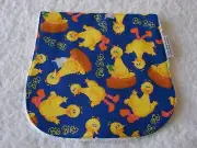 Big Bird Blue Burp Cloth Cotton Front Towelling Back Handmade