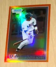 2010 Bowman chrome ORANGE refractor Michael Choice /25