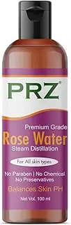 PRZ 100% Pure Natural Kanauji Rose Water (Gulab Jal) - (No Chemical | No Preservatives), 100 ml