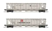 Broadway Limited N PRR Class H32 5-Bay Covered Hopper FMC Chemicals SHPX #2 7265