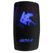On/off Blue Eject A Ho Rocker Switch LED backlit for auto and Boat [5359A34]