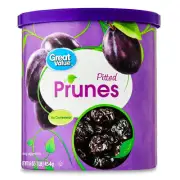 Great Value Unsweetened Pitted Prunes Canister, 16 oz