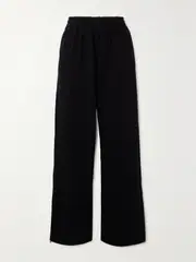 [WARDROBE.NYC] WARDROBE.NYC - + Hailey Bieber Cotton-jersey Wide-leg Sweatpants - Black - small small Black