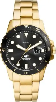 Fossil Blue Dive Gold-Tone Stainless Steel Mens Watch