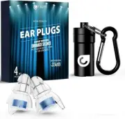 High Fidelity Concert Earplugs Noise Reduction 23db Protection 1 pr Blue Bx 16
