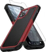 Asuwish Phone Case for iPhone 11 Pro 5.8 with Tempered Glass Screen Protector Cover and Rugged Cell Accessories Protective Dual Layer Slim Mobile iPhone11pro iPhone11 i XI 11s 11pro Women Men Red