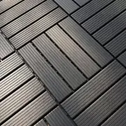 Waterproof Interlocking Deck Tiles 12x12 Inch Grey Patio Flooring 44 Pack for
