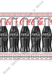 GENUINE Vintage Collectible Red Black Coca Cola Coke Bottles Wall paper Border