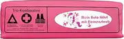 Car Combination Bag (3-in-1) 2024/2025 [DIN 13164-2022] - Long Durability - First Aid Kit with Warning Triangle & High Visibility Vest - Pink with Unicorn Print