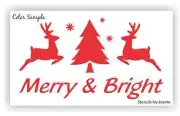 Joanie Christmas Stencil Merry Bright Reindeer Pine Tree North Pole DIY Art Sign