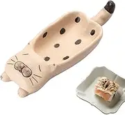 Soy Sauce Dipping Bowls - Dipping Bowls Cat Shape Ceramic Sauce Dishes - Sushi Kitchen Accessories Japanese Seasoning Plate for Vinegar & Snack