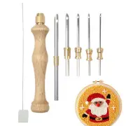 Wooden Punch Needles Tool Punch Pen Embroidery Tools For Beginners Adults