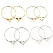 Big Circles Wires Clasp Hooks Jewelry Hoops Accessories Hook Earrings Diy 30pcs