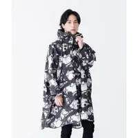 在飛比找ETMall東森購物網優惠-日本KIU 163191 墨跡 標準成人空氣感有袖斗篷雨衣 