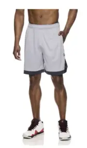 AND1 Mens and Big Men's Offense 8" Shorts, up to Size S (Gray/Black)