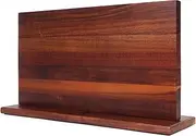 DAWNTREES Large Magnetic Knife Holder, 40CM Dark Wood Large Double-Sided Magnetic Knife Block Kitchen Counter Universal Knife Display Rack Multifunctional Storage