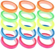 TOGEVAL 15 Rolls Colored Transparent Highlight Tape Adhesive Page Markers for Books Convenient Sentence Marking Stickers Color Assortment