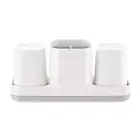 Bathroom Toothbrush Holder with 2 Cups Tooth Brushing Holder Bathroom