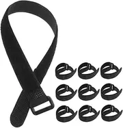 10pcs Yoga Mat Straps Nylon Hook and Loop Fasteners for Different Mat Sizes, Multi-use Organizer Straps