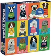 Galison Boss Dogs Family 500-Pieces Jigsaw Puzzle
