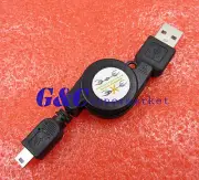 10PCS new Retractable Data Transfer USB Male to Mini USB B 5-Pin Charging Cable