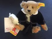 Vintage Steiff 8" Jointed Mohair Ring Bearer Wedding Party Teddy Bear