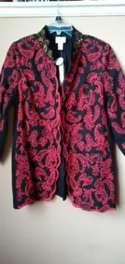 NWT Chico's Embroidered (Sequin/Beads) Blazer Size 6 Limited Edition