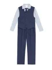 Van Heusen Toddler Boy 4 PC suit, Shirt Pants Vest Tie Size 3T NWT