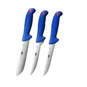 3-Piece Stainless Steel Boning Knife Set Precision Kitchen Knives Blue
