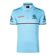NRL Cronulla Sharks Men's Players Polo Shirt - Sizes M - 5XL