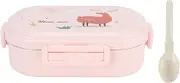 EVTSCAN Insulated Lunch Box Leak-Proof Stainless Steel Bento Box Japanese Food Children Container(Pink)