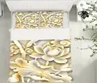 3D Retro Lotus NAO11370 Bed Pillowcases Quilt Duvet Cover Set Queen King Fay