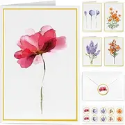 Blank Cards and Envelopes Set，20 PCS Blank Greet Card ，floral Design Blank Greeting Cards，suitable for All Occasions with Blank Cards 4″ X 6″