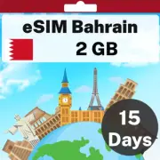 eSIM Bahrain - 2 GB - 15 Days - Travel eSIM | QR code activation