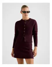 [Forever New] Ally Co-ord Knitted Cardigan in Dark Red