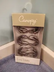 NEW Canopy Easy Glide Shower Curtain Hooks Set of 12 - Bronze Finish