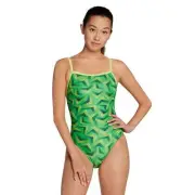 Speedo Women's PerformanceRacing OnePieceSwimsuit PlayThe Angles Flyback(Lime)