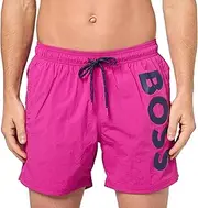 [BOSS] Men's Standard Octopus Swim Trunk, Pink Malaya, Medium