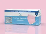 50pcs Litepak Premium Disposable Face Mask 3-Ply SOFT Comfort Earloops Pink