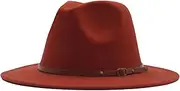 [ManJiangRED] Hat Racks for Baseball Caps Over The Door Hat Fedora Panama Womens Wool Hat Classic Wide Belt Buckle Floppy Baseball Caps Corduroy Cap (Red, One Size)