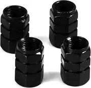 Mobestech 4Pcs Black Tire Air Stem Caps Cover for Car Motorcycle Durable Valve Caps for Easy Installation Decoration Protection for Your Vehicle